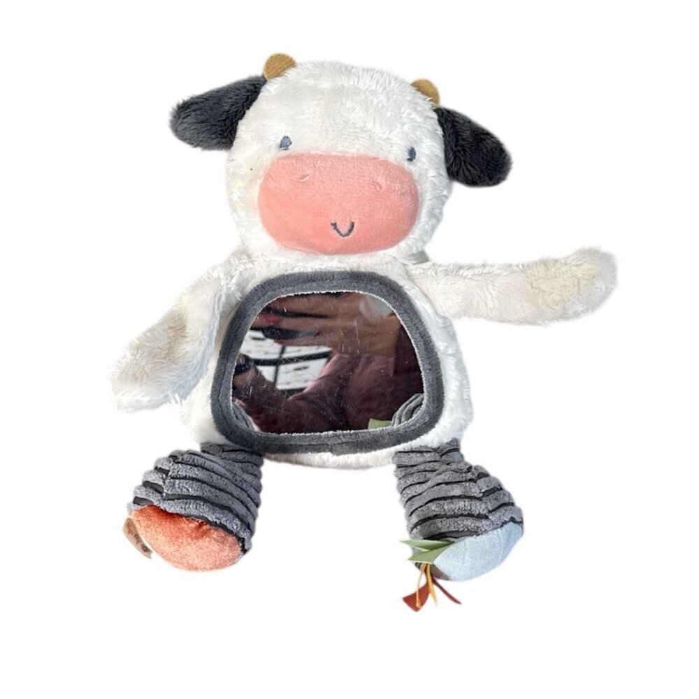 Itzy Ritzy Bitzy Mirror Sensory Tummy Time Mirror Carmen the Cow Features